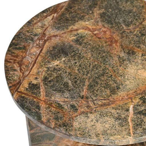 Forest Green Round Solid Marble End Table Side Table 48cm Forest Green Round Solid Marble End Table Side Table 48cm