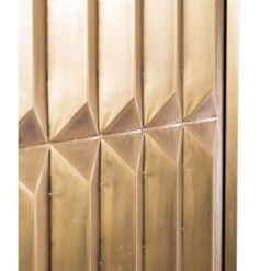 Industrial Gold Metal Tall Cocktail Drinks Cabinet With Shelves 179cm