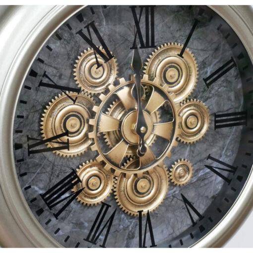 Industrial Moving Gears Floor Clock With A Tripod Base 162cm