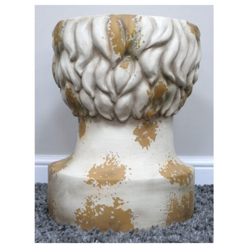 Large Boho White Distressed Stone MGO David Head Bust Side Table 47cm