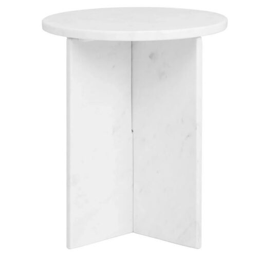 Solid White Marble Round Side Table End Table 48cm Solid White Marble Round Side Table End Table 48cm