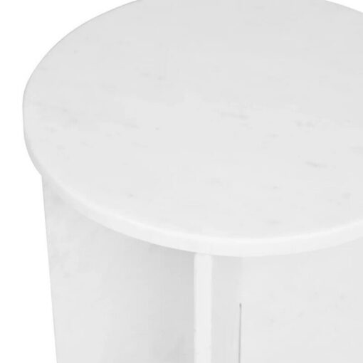 Solid White Marble Round Side Table End Table 48cm Solid White Marble Round Side Table End Table 48cm