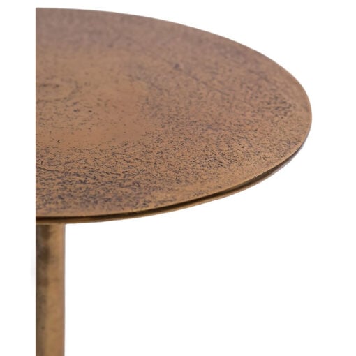Antique Gold Aluminium Nickel Textured Tall End Display Table 70cm Antique Gold Aluminium Nickel Textured Tall End Display Table 70cm