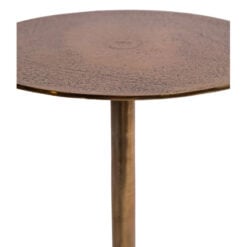Antique Gold Aluminium Nickel Textured Tall End Display Table 70cm Antique Gold Aluminium Nickel Textured Tall End Display Table 70cm