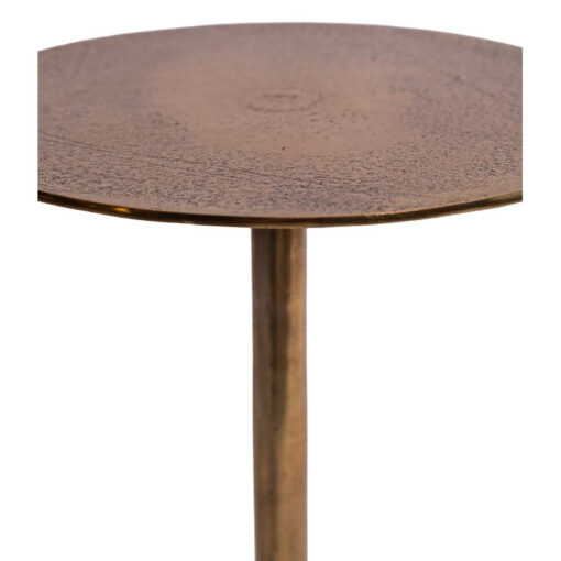 Antique Gold Aluminium Nickel Textured Tall End Display Table 70cm Antique Gold Aluminium Nickel Textured Tall End Display Table 70cm