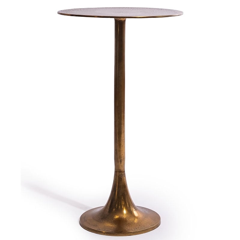 Antique Gold Aluminium Nickel Textured Tall End Display Table 70cm Antique Gold Aluminium Nickel Textured Tall End Display Table 70cm
