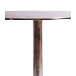 Antique Silver Aluminium Nickel Textured Tall End Display Table 70cm Antique Silver Aluminium Nickel Textured Tall End Display Table 70cm