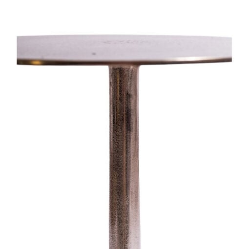 Antique Silver Aluminium Nickel Textured Tall End Display Table 70cm Antique Silver Aluminium Nickel Textured Tall End Display Table 70cm