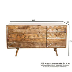 Boho Rustic Geo Honeycomb Carved Solid Light Mango Wood 2 Door 3 Drawer Sideboard 140cm Boho Rustic Geo Honeycomb Carved Solid Light Mango Wood 2 Door 3 Drawer Sideboard 140cm