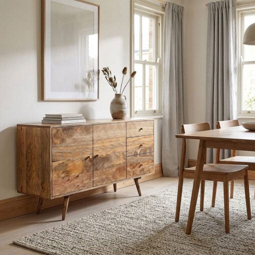 Boho Rustic Geo Honeycomb Carved Solid Light Mango Wood 2 Door 3 Drawer Sideboard 140cm Boho Rustic Geo Honeycomb Carved Solid Light Mango Wood 2 Door 3 Drawer Sideboard 140cm