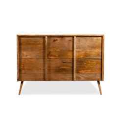 Boho Rustic Geo Honeycomb Solid Light Mango Wood Double Bed With Solid Wood Slatted Base
