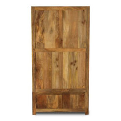 Boho Rustic Solid Light Mango Wood 2 Door 1 Drawer Large Double Wardrobe 190cm Boho Rustic Solid Light Mango Wood 2 Door 1 Drawer Large Double Wardrobe 190cm