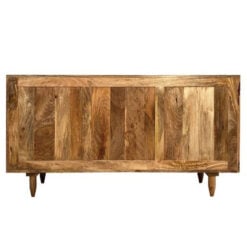 Boho Rustic Solid Light Mango Wood 2 Door 3 Drawer Sideboard 130cm