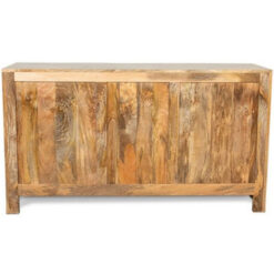 Boho Rustic Solid Light Mango Wood 2 Door 3 Drawer Sideboard 135cm