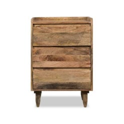 Boho Rustic Solid Light Mango Wood 3 Drawer Bedside Cabinet Side Table Boho Rustic Solid Light Mango Wood 3 Drawer Bedside Cabinet Side Table