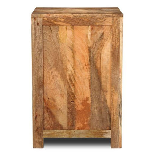 Boho Rustic Solid Light Mango Wood 3 Drawer Tall Bedside Cabinet 76cm Boho Rustic Solid Light Mango Wood 3 Drawer Tall Bedside Cabinet 76cm
