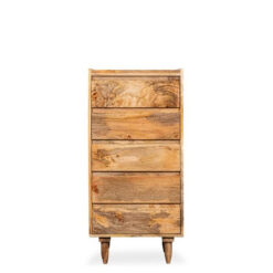 Boho Rustic Solid Light Mango Wood 5 Drawer Tallboy Chest Of Drawers 106cm Boho Rustic Solid Light Mango Wood 5 Drawer Tallboy Chest Of Drawers 106cm