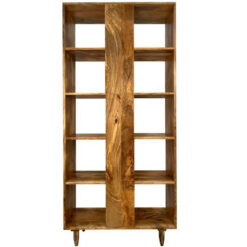 Boho Rustic Solid Light Mango Wood 5 Tier Open Freestanding Shelving Display Unit Bookcase 175cm Boho Rustic Solid Light Mango Wood 5 Tier Open Freestanding Shelving Display Unit Bookcase 175cm