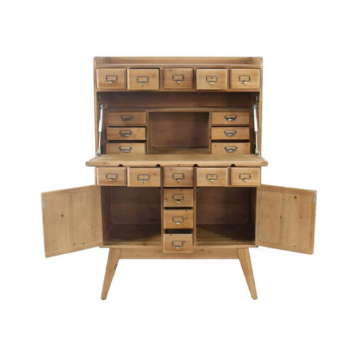 Boho Rustic Solid Light Wood Multi Drawer Apothecary Old Style Writing Desk Vanity Hideaway Storage Unit Crafts Workstation Boho Rustic Solid Light Wood Multi Drawer Apothecary Old Style Writing Desk Vanity Hideaway Storage Unit Crafts Workstation