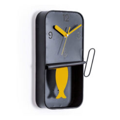 Grey And Yellow Pendulum Novelty Sardine Can Metal Pendulum Wall Clock 30cm Grey And Yellow Pendulum Novelty Sardine Can Metal Pendulum Wall Clock 30cm