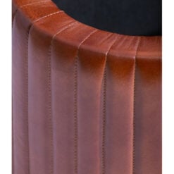 Industrial Ribbed Tan Brown Genuine Leather Storage Ottoman Trunk 93cm Industrial Ribbed Tan Brown Genuine Leather Storage Ottoman Trunk 93cm