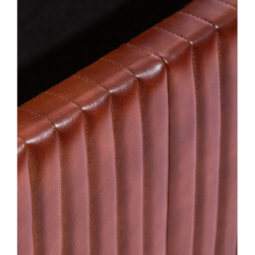 Industrial Ribbed Tan Brown Genuine Leather Storage Ottoman Trunk 93cm Industrial Ribbed Tan Brown Genuine Leather Storage Ottoman Trunk 93cm