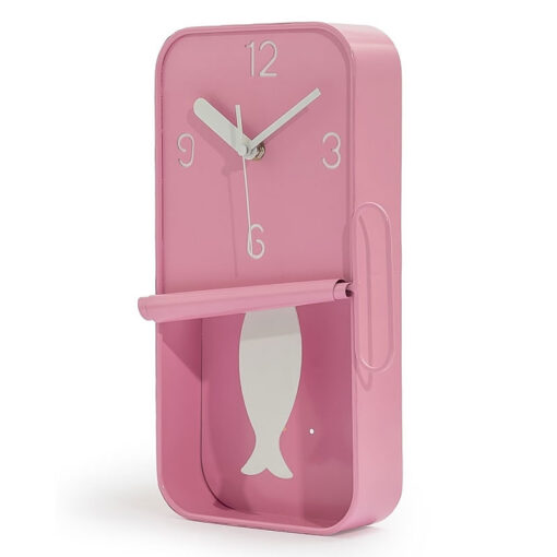 Pink And White Pendulum Novelty Sardine Can Metal Pendulum Wall Clock 30cm Pink And White Pendulum Novelty Sardine Can Metal Pendulum Wall Clock 30cm
