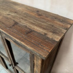 Rustic Farmhouse Reclaimed Solid Wood 4 Glass Door Sideboard Display Cabinet 102cm Rustic Farmhouse Reclaimed Solid Wood 4 Glass Door Sideboard Display Cabinet 102cm