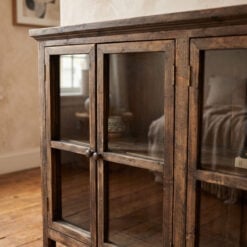 Rustic Farmhouse Reclaimed Solid Wood 4 Glass Door Sideboard Display Cabinet 102cm Rustic Farmhouse Reclaimed Solid Wood 4 Glass Door Sideboard Display Cabinet 102cm
