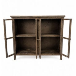 Rustic Farmhouse Reclaimed Solid Wood 4 Glass Door Sideboard Display Cabinet 102cm Rustic Farmhouse Reclaimed Solid Wood 4 Glass Door Sideboard Display Cabinet 102cm