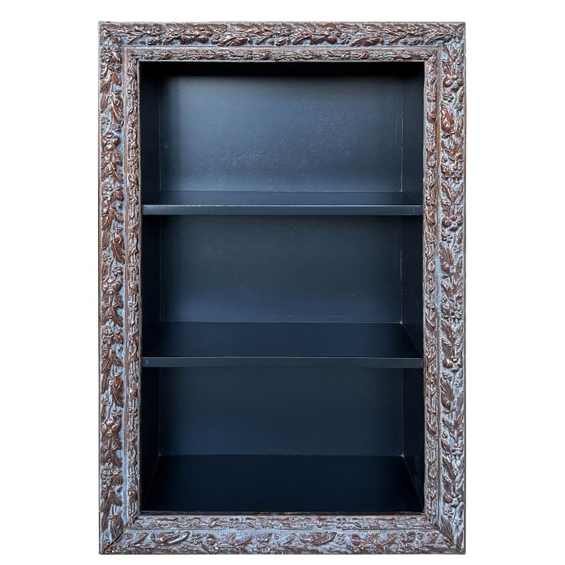 Rustic Ornate Picture Frame Style Wooden 3 Shelf Wall Mounted Shelving Unit 60cm Rustic Ornate Picture Frame Style Wooden 3 Shelf Wall Mounted Shelving Unit 60cm