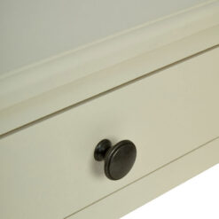 Country Cottage White Wood Turned Carved Legs 2 Drawer 2 Tier Console Table 91cm