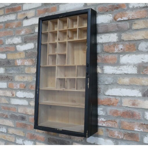 Boho Rustic Angled Solid Distressed Black Fir Wood And Sliding Glass Door Multi Compartment Printers Tray Wall Display Cabinet Wall Shelf 91cm Boho Rustic Angled Solid Distressed Black Fir Wood And Sliding Glass Door Multi Compartment Printers Tray Wall Display Cabinet Wall Shelf 91cm
