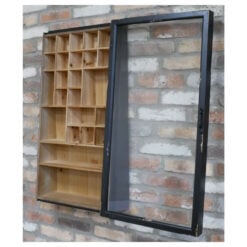 Boho Rustic Angled Solid Distressed Black Fir Wood And Sliding Glass Door Multi Compartment Printers Tray Wall Display Cabinet Wall Shelf 91cm Boho Rustic Angled Solid Distressed Black Fir Wood And Sliding Glass Door Multi Compartment Printers Tray Wall Display Cabinet Wall Shelf 91cm