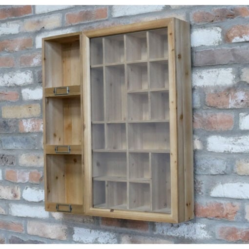 Boho Rustic Solid Light Fir Wood And Sliding Glass Door Multi Compartment Printers Tray Wall Display Cabinet Wall Shelf 70cm Boho Rustic Solid Light Fir Wood And Sliding Glass Door Multi Compartment Printers Tray Wall Display Cabinet Wall Shelf 70cm
