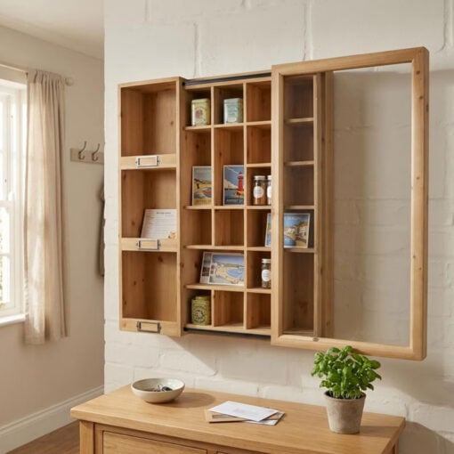 Boho Rustic Solid Light Fir Wood And Sliding Glass Door Multi Compartment Printers Tray Wall Display Cabinet Wall Shelf 70cm Boho Rustic Solid Light Fir Wood And Sliding Glass Door Multi Compartment Printers Tray Wall Display Cabinet Wall Shelf 70cm