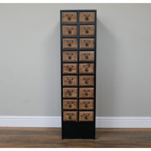 Industrial Boho Rustic Multi Drawer Apothecary Style Black And Light Solid Wood Cabinet Chest Of Drawers 122cm Industrial Boho Rustic Multi Drawer Apothecary Style Black And Light Solid Wood Cabinet Chest Of Drawers 122cm