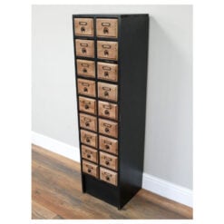 Industrial Boho Rustic Multi Drawer Apothecary Style Black And Light Solid Wood Cabinet Chest Of Drawers 122cm Industrial Boho Rustic Multi Drawer Apothecary Style Black And Light Solid Wood Cabinet Chest Of Drawers 122cm