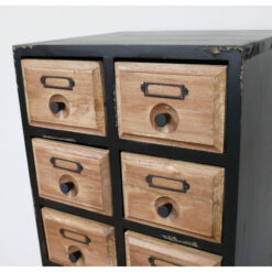 Industrial Boho Rustic Multi Drawer Apothecary Style Black And Light Solid Wood Cabinet Chest Of Drawers 122cm Industrial Boho Rustic Multi Drawer Apothecary Style Black And Light Solid Wood Cabinet Chest Of Drawers 122cm