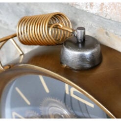 Industrial Steampunk Black And Gold Metal Exposed Visible Moving Gears Engine Wall Clock 44cm