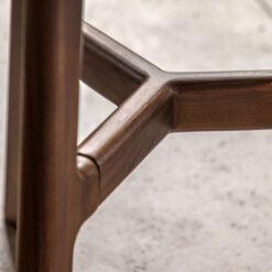 Scandi Japandi Mid Century Round Tripod Solid Walnut Wood Side Table End Table 57cm